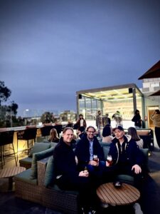 Sunset view from the Odette House rooftop bar in Melbourne's Inner-West